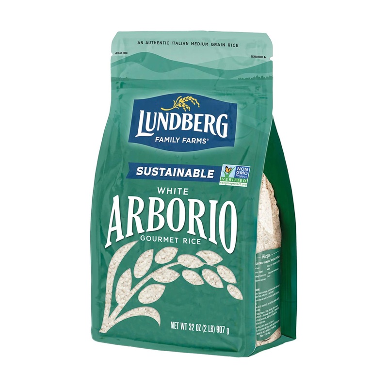 Lundberg Family Farms White Arborio Rice – Rich Flavor, Creamy Texture for Risotto, Rice Pudding & Soups – Pantry Staple, Sustainably Farmed, Gluten-Free, Non-GMO, Vegan, Kosher – 32 oz