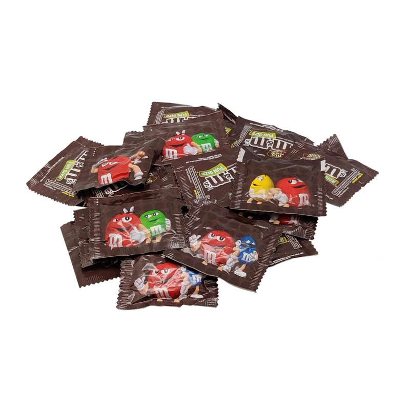 M&Ms Milk Chocolate Fun Size Candy – 1 LB – 32 Packs – Sealed Bag for Parties, Pinatas & More