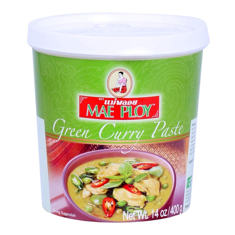 Mae Ploy Green Curry Paste 14oz Tub – Authentic Thai Blend for Curries & Dishes