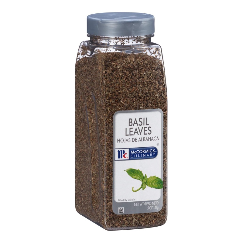 Mccormick Culinary Basil Leaves 5 oz – Authentic Fresh Flavor for Pasta, Pizzas, Poultry & Sauces | Dried Basil Seasoning – 5 Ounce Container (Pack of 1)