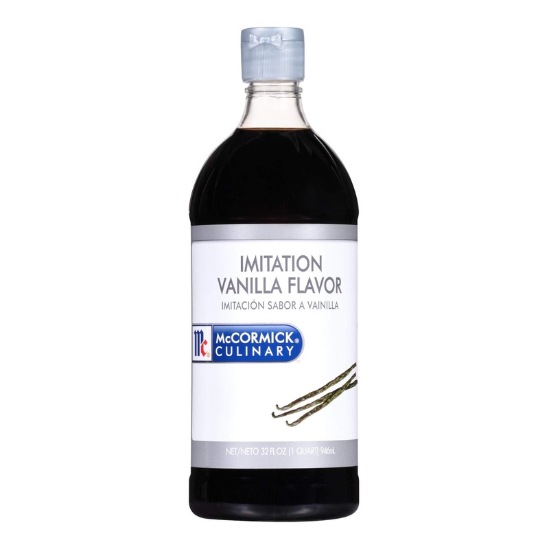McCormick Culinary Imitation Vanilla Flavoring 32 fl oz – Baking Extract for Cakes, Frostings, Desserts – 32 Fl Oz Bottle (Pack of 1)
