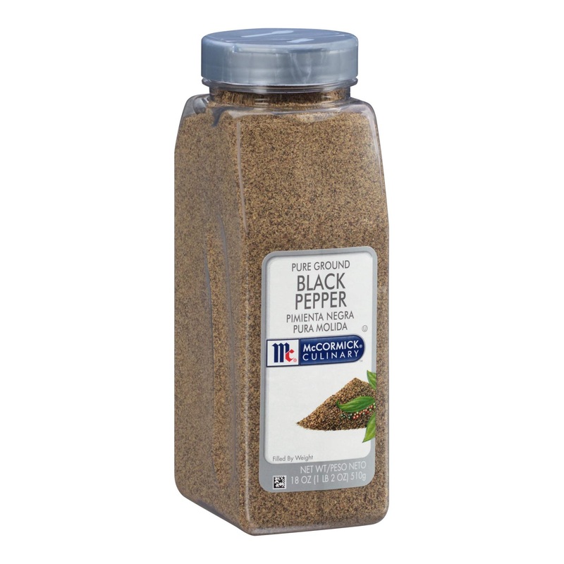 MCCormick Culinary Pure Ground Black Pepper 18oz – Fine Ground Pepper for Chefs – 1.12 lb Container