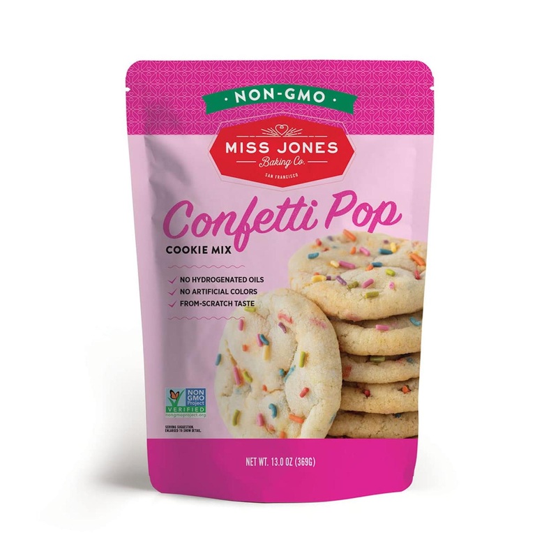Miss Jones Baking 90% Organic Cookie Mix  Non-GMO  Vegan-Friendly  Perfect for Birthdays: Confetti Pop (Pack of 1) Confetti Pop 13 Ounce (Pack of 1)
