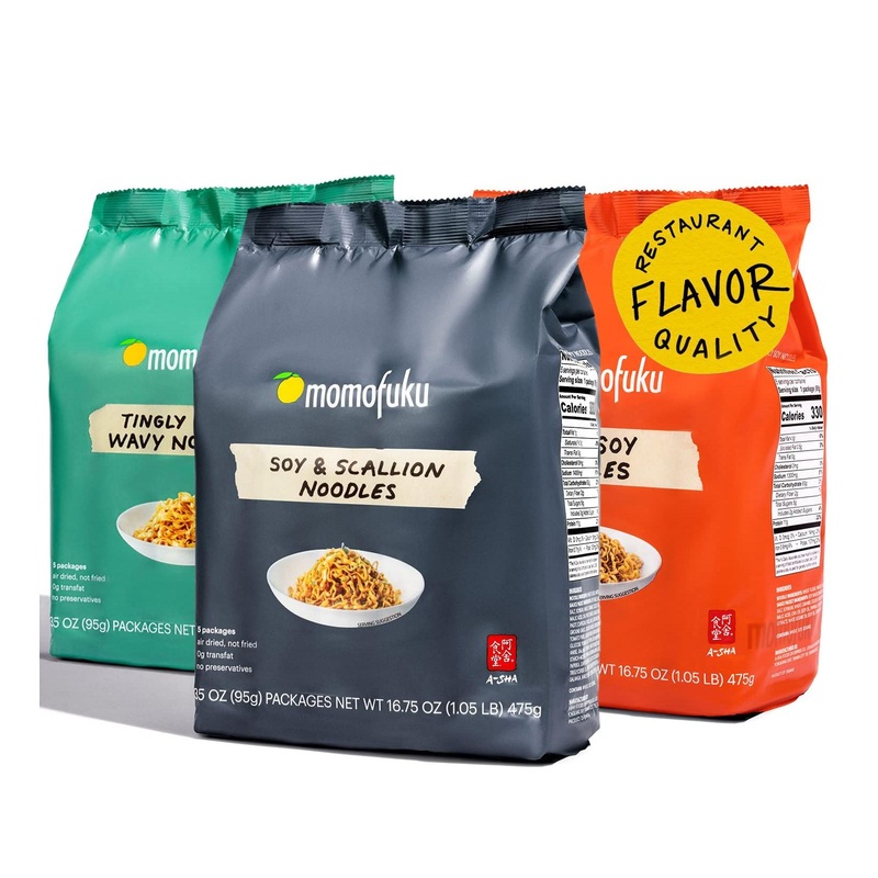Momofuku Ramen Noodles Variety Pack by David Chang  3 Flavors (5 Servings Each)  Ramen  Asian Snacks