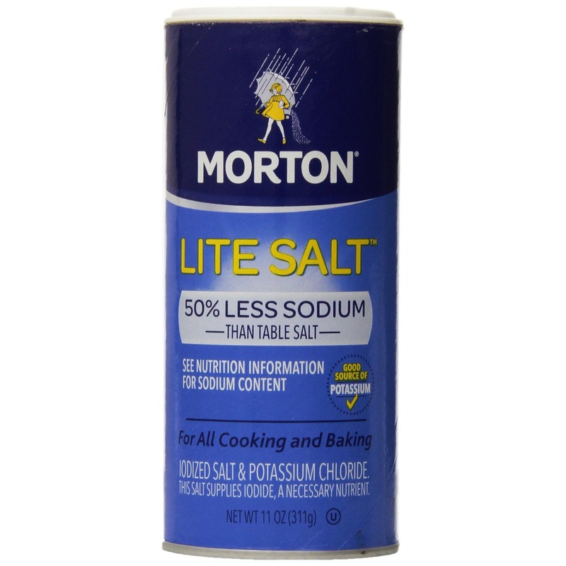 Morton Lite Salt 11 oz – Half the Sodium of Table Salt – 1 Pack