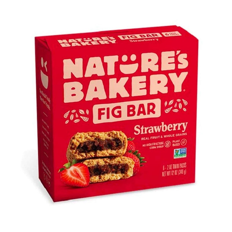 Nature’s Bakery Whole Wheat Strawberry Fig Bars – Real Fruit Vegan Non-GMO Snack Bar – 6 Twin Packs – 1 Box