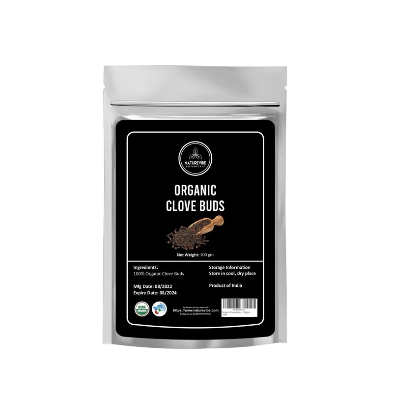 Naturevibe Botanicals Organic Clove Buds 3.53oz – Non-GMO, Gluten Free Indian Spice (100gm)