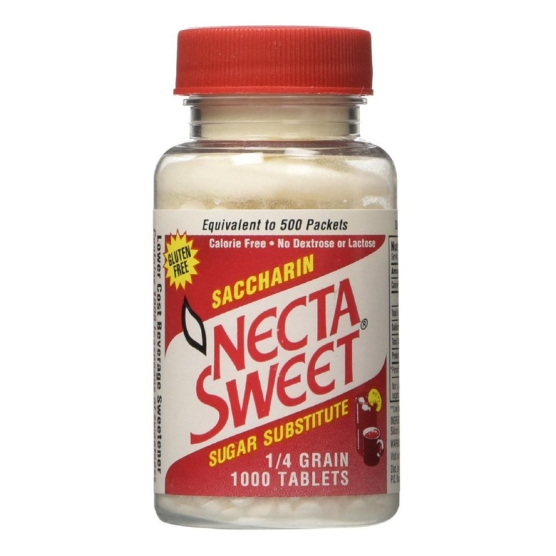 Necta Sweet Saccharin Sugar Substitute 1/4 Grain 1000 Tablets – Natural Sweetener for Diabetics and Weight Management