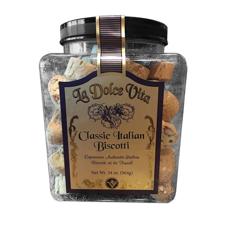 Nonni’s La Dolce Vita Almond Cantucci Biscotti – Authentic Italian Cookies – 34 oz Jar