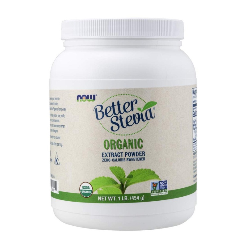 Now Foods Organic Better Stevia Extract Powder – 1 lb (454 g)