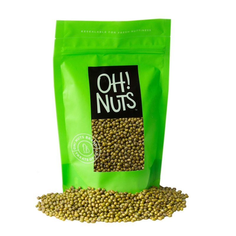 Oh! Nuts Mung Beans 5lb Bulk Bag – Sprouting Dried Kosher Moong Dal, Vegan Paleo Protein Packed Pantry Item – Green Lentils Stay-Fresh Keto Toor Dahl Bean