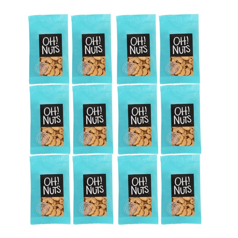 Oh! Nuts Roasted Salted Cashews Snack Packs – All Natural Keto Snack for Office, Travel, School & Hiking – Box of 12 Individual Bags