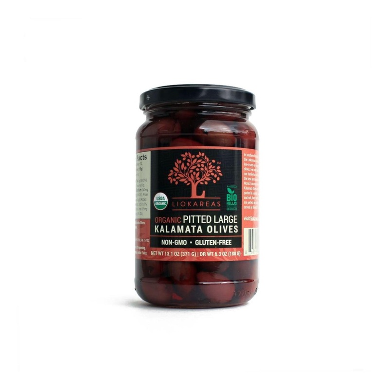 Organic Black Kalamata Olives – Large Size – Pitted – USDA Certified – Non-GMO & Gluten Free – Product of Greece – 13.1 oz
