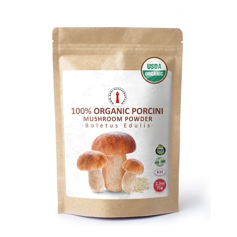 Organic Dried Porcini Mushroom Powder – 2.5 oz | USDA Certified, Kosher, Vegan, Vegetarian | Non-GMO & Gluten Free