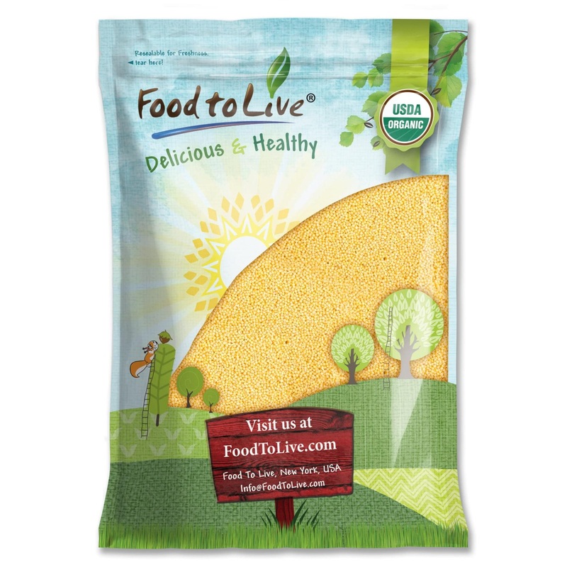 Organic Hulled Millet 10 Pounds – Non-GMO Whole Grain Seeds, Raw & Kosher – USA Product
