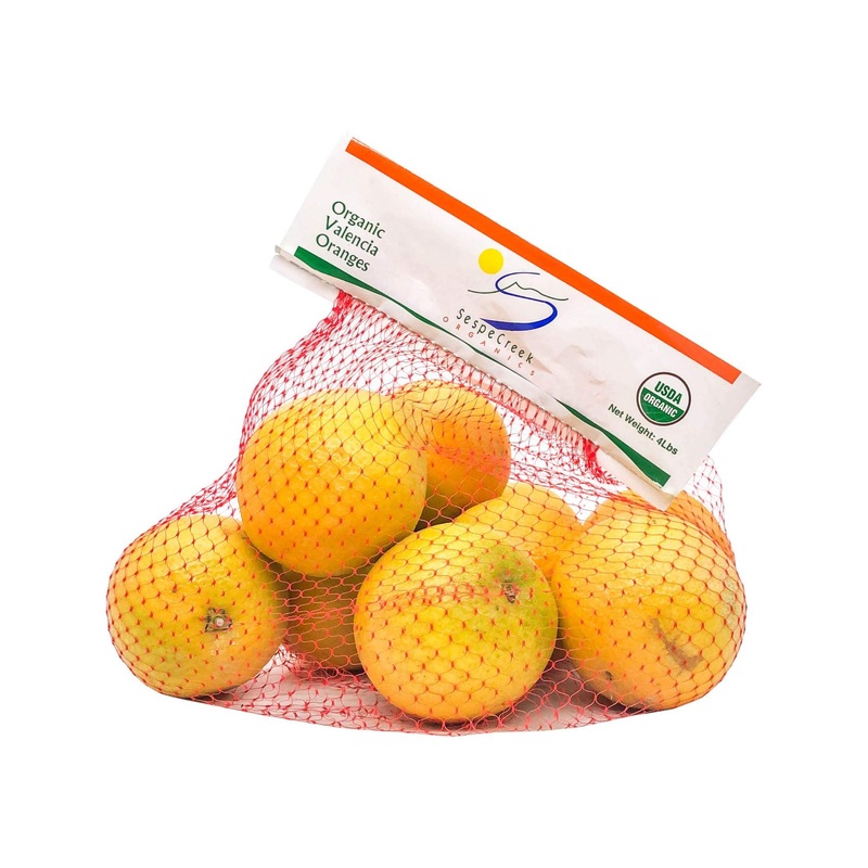 Organic Valencia Oranges – 4 Pound Bag