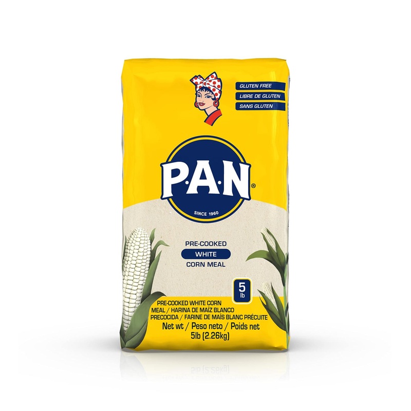 P.A.N. White Corn Meal 5lb – Pre-cooked Gluten Free & Kosher Arepa Flour