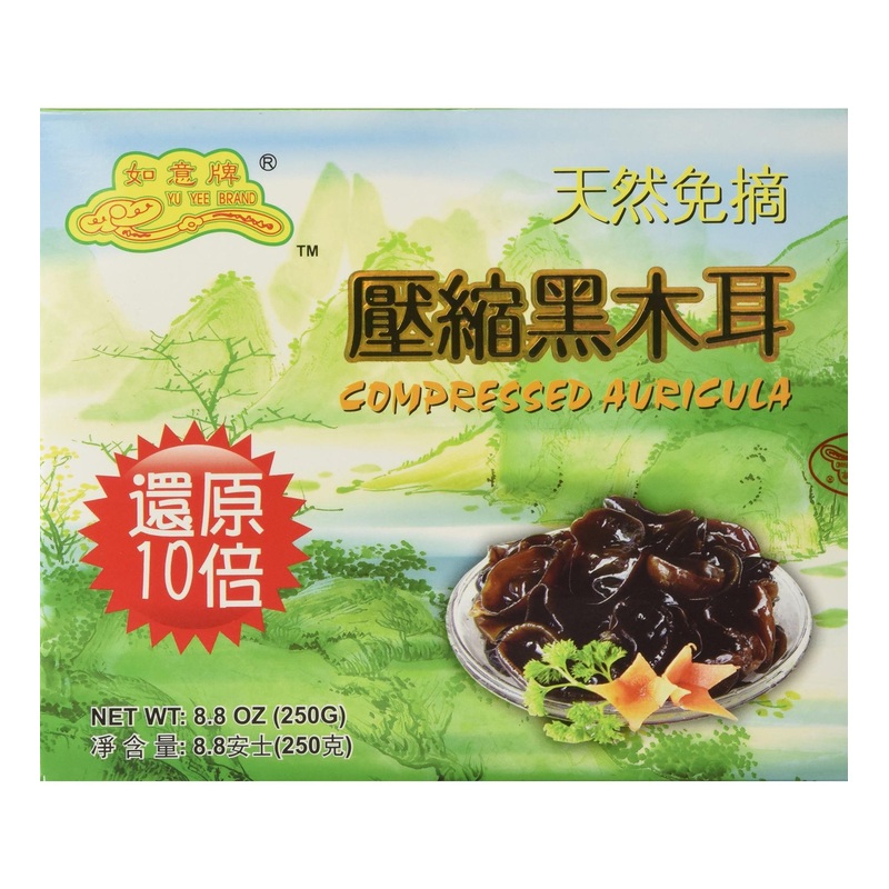 Premium Dried All-Natural Compressed Chinese Auricularia Black Fungus Mushroom – 8.8 Oz | 10x Volume Yield