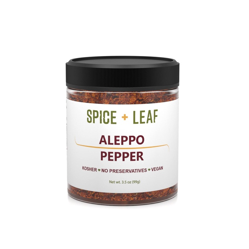 SPICE + LEAF Premium Aleppo Pepper Flakes 3.5 oz – Vegan, Kosher, Preservative-Free Mild Red Pepper
