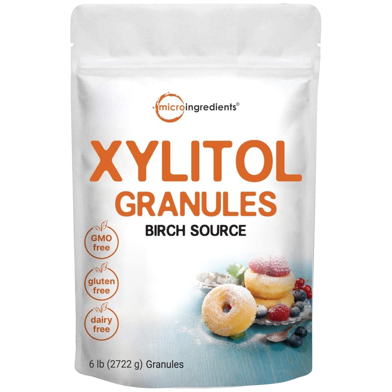 Birch Xylitol Sweetener – 6lb (96oz) Natural Sugar Substitute for Baking & Cooking – Low Calorie, Keto Friendly with No Aftertaste