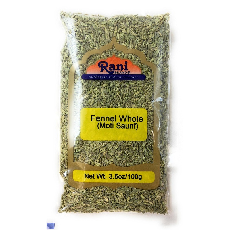 Rani Fennel Seeds (Saunf Sabut) Whole Spice 3.5oz – Indian Origin, Gluten Friendly, NON-GMO, Vegan – 3.5 Ounce Bag