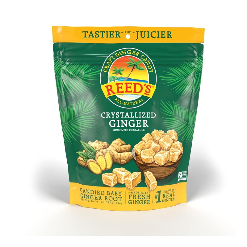 Reed’s All Natural Crystallized Ginger 16 oz – Baby Ginger Root Sweetened with Raw Cane Sugar