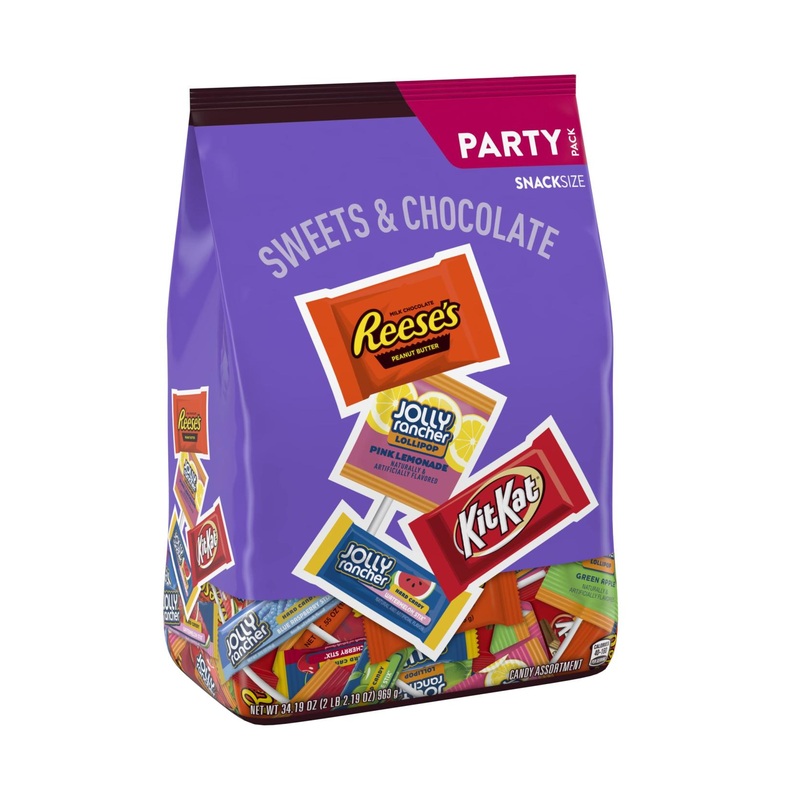 REESE’S, KIT KAT, JOLLY RANCHER Assorted Sweets & Chocolates – 34.19 oz Party Pack