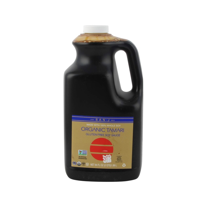 San-J Organic Tamari Soy Sauce Gold Label – 64oz