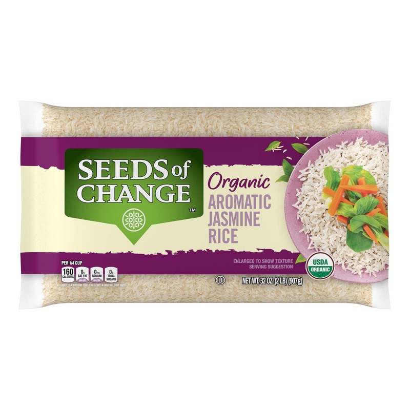 SEEDS OF CHANGE Organic Aromatic Jasmine Rice 2 Pounds – Gluten-Free & Naturally Fragrant