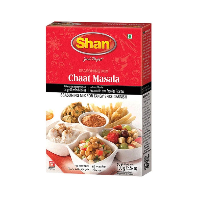 Shan Chaat Masala Seasoning Mix 3.52 oz (100g) – Tangy & Spicy Spice Powder | Vegetarian Friendly | Airtight Bag | Savory Snacks Garnish
