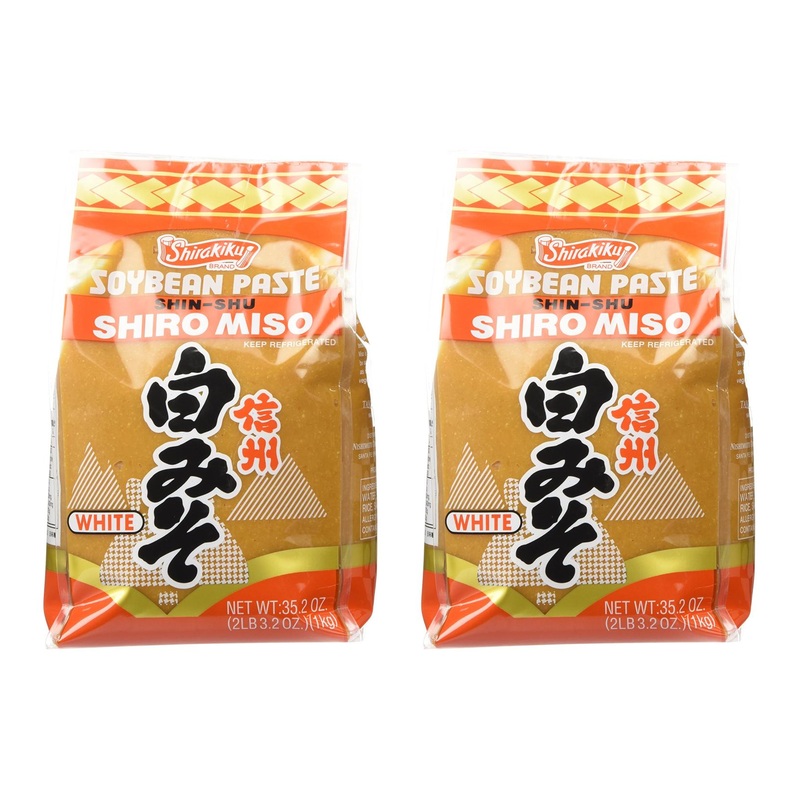 Shirakiku Miso Shiro White Soy Bean Paste 35.27-Ounce Bags (Pack of 2)