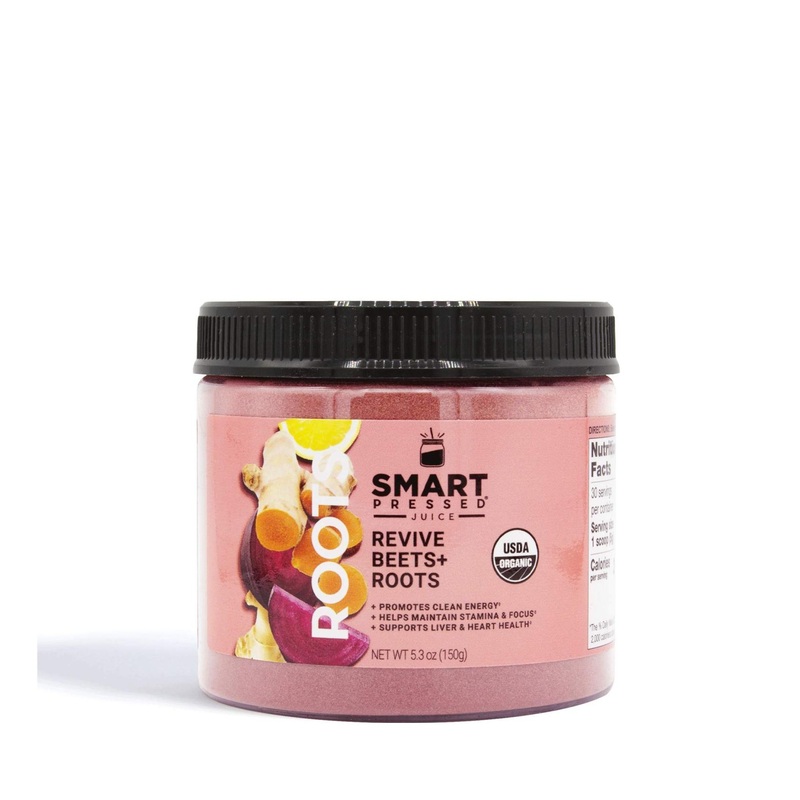 Smart Pressed Juice Revive Beets & Roots | Organic Pre-Workout Energy Boost with Nitric Oxide | Turmeric, Ginger, Carrots, Rhodiola, Lemon & Kale | Made in USA