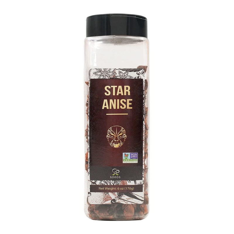 Soeos Star Anise Seeds 6oz (170g) – Non-GMO Verified, Great for Baking and Tea | Chinese Star Anise Pods for Cooking and Tea, Dried Anise Star Spice – Star Anise Bulk