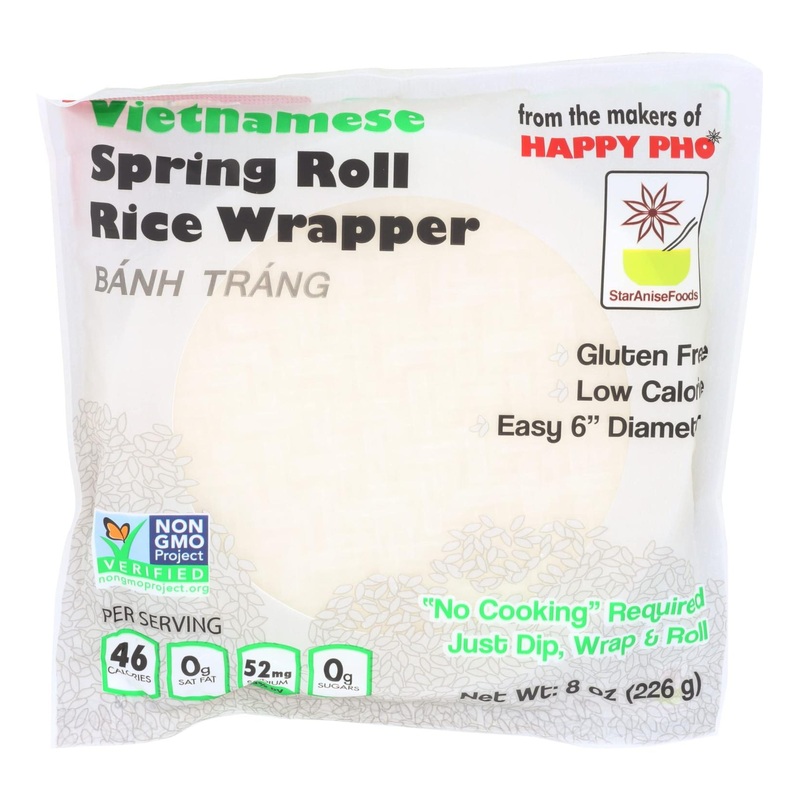 STAR ANISE FOODS Spring Roll Rice Wrapper – 8 OZ | Gluten-Free & Non-GMO