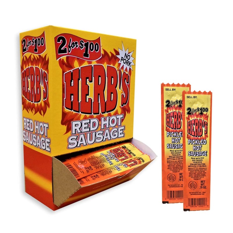 Herb’s Red Hot Sausage 50ct – Buy 2 for $1 | Spicy Sausage Deals