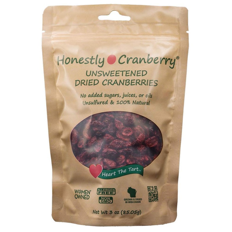 Honestly Cranberry – Unsweetened Dried Cranberries – No Added Sugars, Juices, or Oils (3 oz)