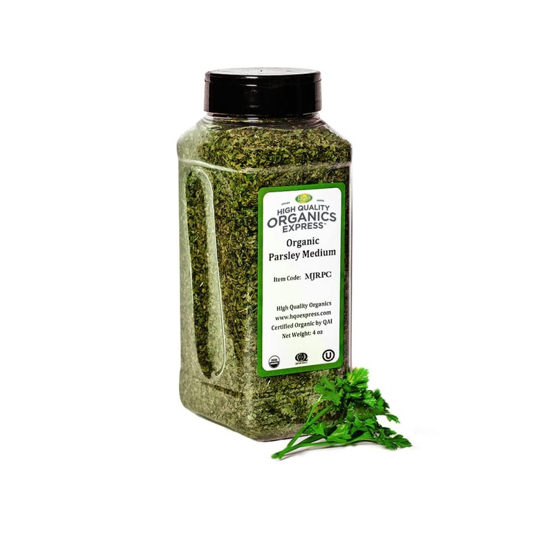 HQOExpress Organic Parsley Flakes 4 oz. Chef Jar | Certified USDA | Leaf