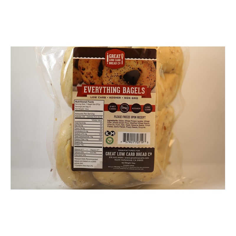 Low Carb Everything Bagels – 2 Bags | Delicious & Healthy Option for a Guilt-Free Breakfast