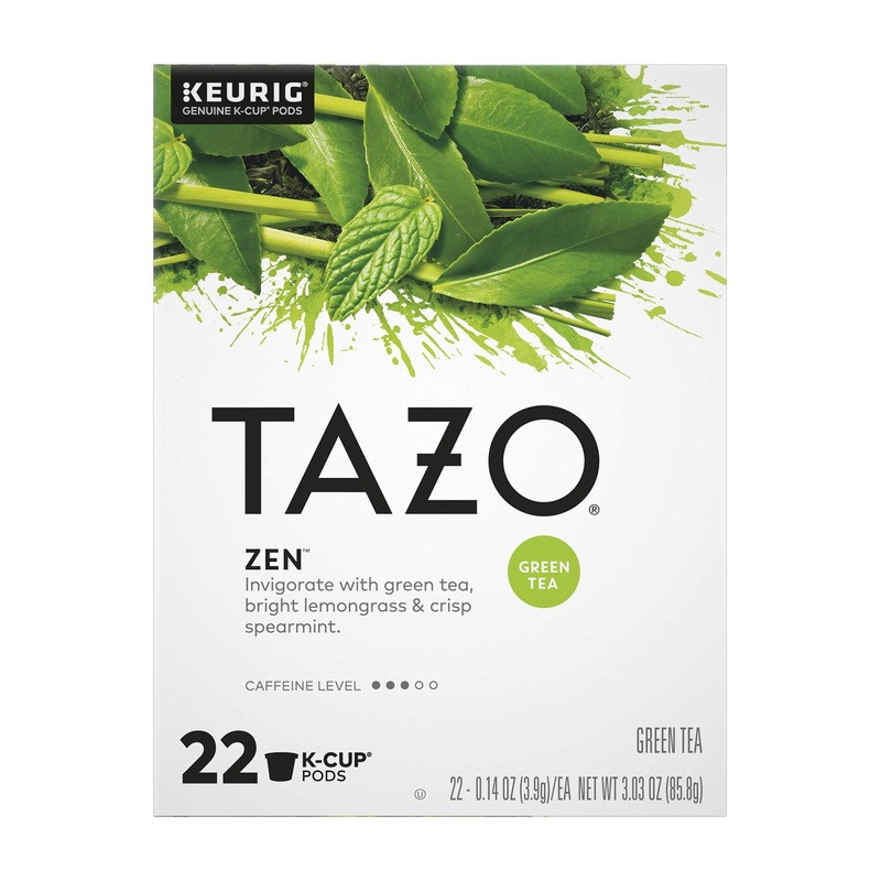 Tazo Green Tea Zen K-Cups – 22 Pods, Pack of 1 | Organic Zen Green Tea