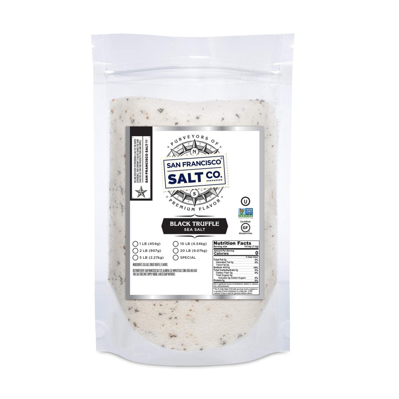Italian Black Truffle Salt 1lb Bulk Bag – San Francisco Salt Co. | Premium Truffle Seasoning – 1 Pound Pack