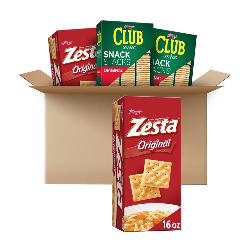 Kelloggs Club & Zesta Soup Crackers Variety Pack (4 Boxes) – Perfect Party Snacks