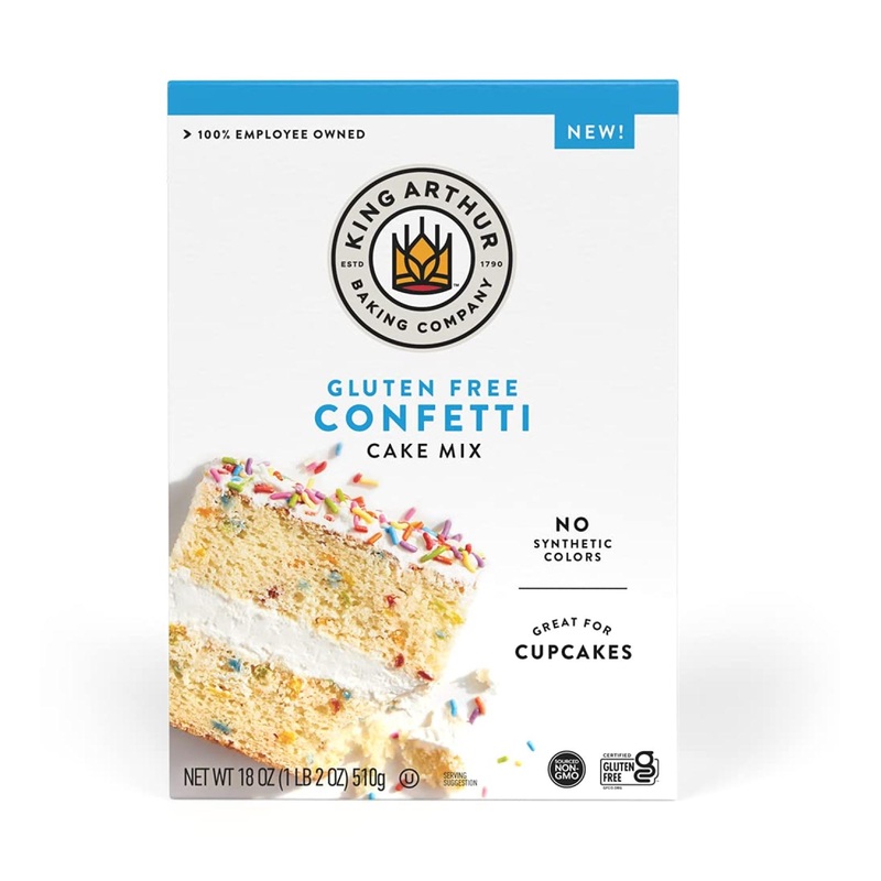 King Arthur Gluten Free Confetti Cake Mix 18oz – Single Pack