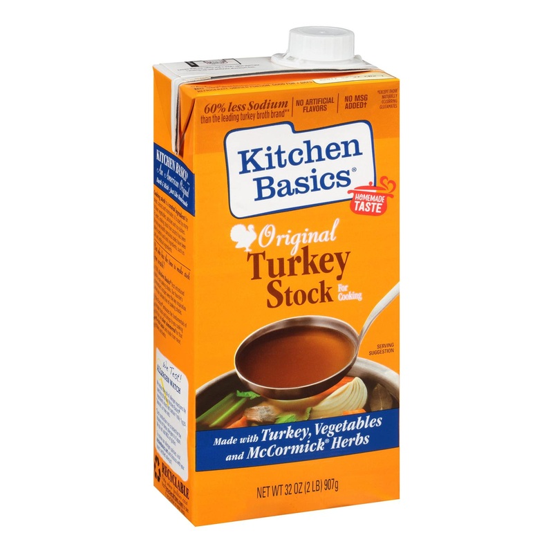 Kitchen Basics Original Turkey Stock 32 fl oz – Premium Quality Broth for Delicious Recipes