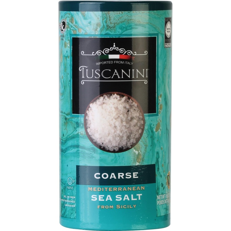 Tuscanini Coarse Mediterranean Sea Salt 16oz Tube – Authentic Sicilian Salt from Italy