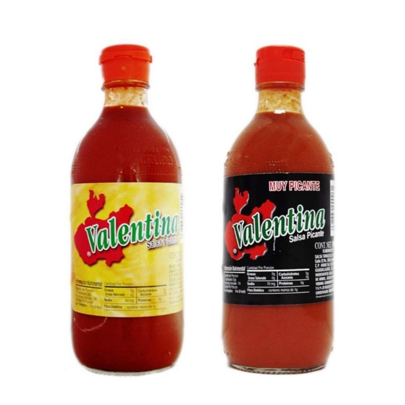 Valentina Hot Extra Hot Sauce Black Yellow Label 12.5 Oz (Pack of 2)
