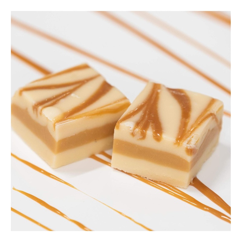 Valley Fudge Caramel Vanilla Swirl Half Pound Package – Handcrafted Artisan Fudge with Real Butter – Gourmet Candy