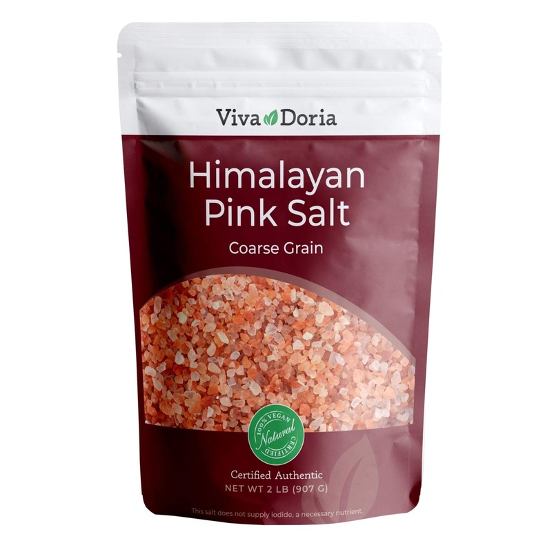 Viva Doria Himalayan Pink Salt Coarse Grain 2 lb. (907 g) – Certified Authentic for Grinder Refills