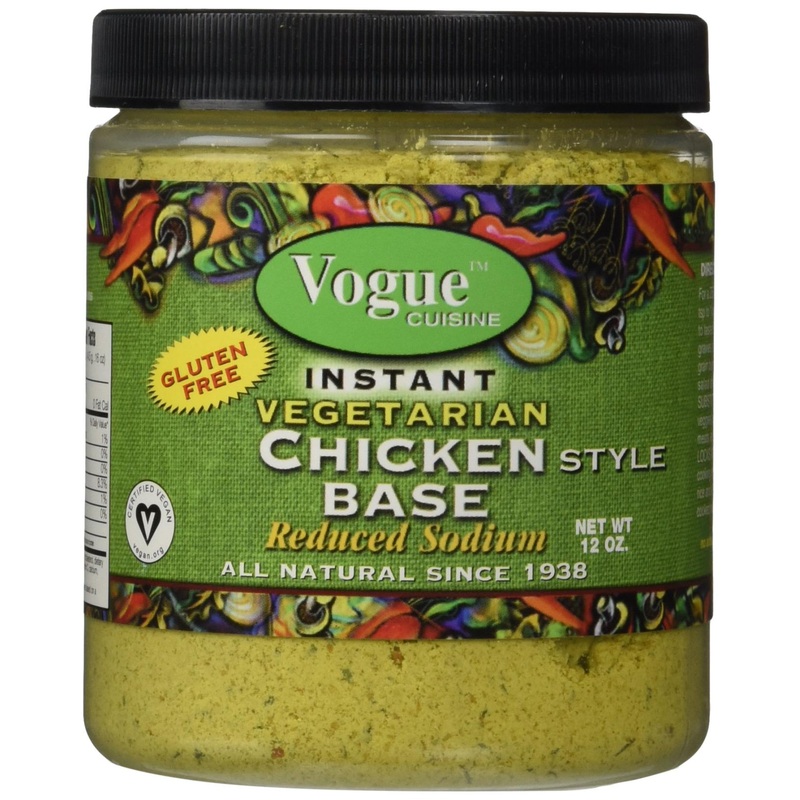 Vogue Cuisine Vegetarian Chicken Soup Seasoning Base 12oz – Low Sodium | Gluten Free | All Natural Ingredients