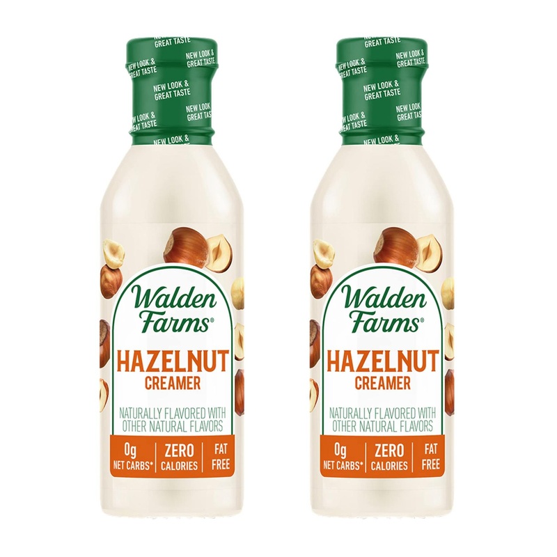 Walden Farms Hazelnut Coffee Creamer 12 oz – Non-Dairy Milk Substitute, Gluten-Free, Vegan – 2 Pack 12 Fl Oz Bottles