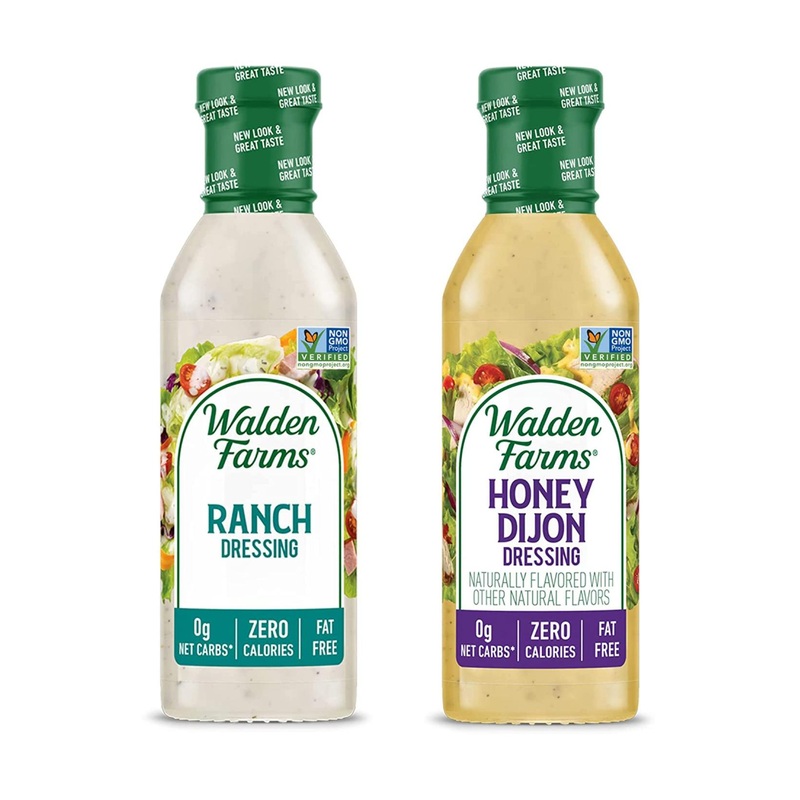 Walden Farms Variety Pack 12 oz Bottle Dressings – Sugar Free, 0g Net Carbs, Fresh and Delicious Salad Toppings – Honey Dijon, Ranch – Condiment